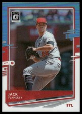 2020 Donruss Optic #182 Jack Flaherty Carolina Blue and White Cardinals
