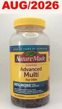 Nature Made Advanced Multi Gummies Supplement for Him, Mixed Berry, 195 Count