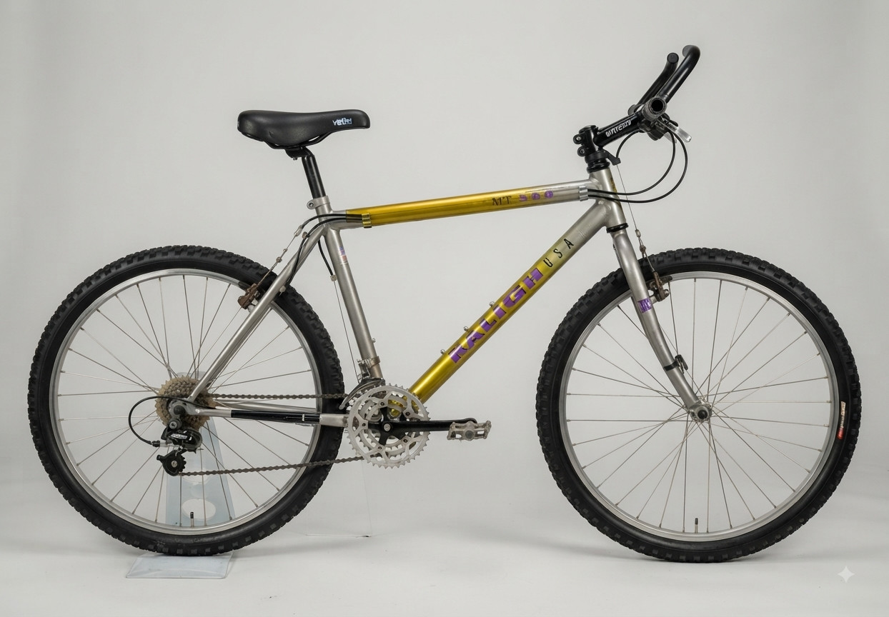 (Used) Vintage Raleigh MT 500 USA Aluminum Mountain Bike - 17.75" Medium (101.15 USD)