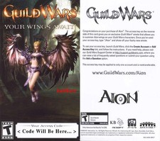Guild Wars : Aion Wings Emote Code : RARE : BRAND NEW