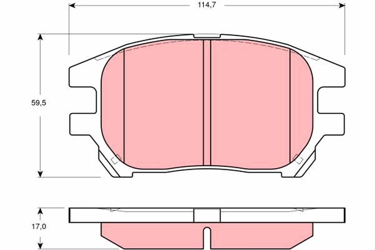 GDB3379 TRW Brake Pad Set, disc brake for LEXUS,TOYOTA