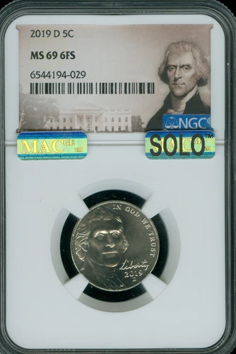 2019 D JEFFERSON NICKEL NGC MS69 FS MAC SOLO FINEST REGISTRY SPOTLESS  *