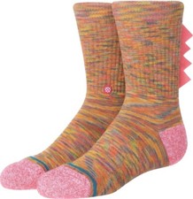 Stance Kids Multicolor Crew Cotton Cushion InfiKnit Dino Day Casual Socks M 11-2