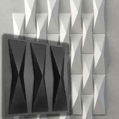 2pcs Panels Wall ABS Stone Art Plastic Mold Decor 3D Plaster Tile Form Design