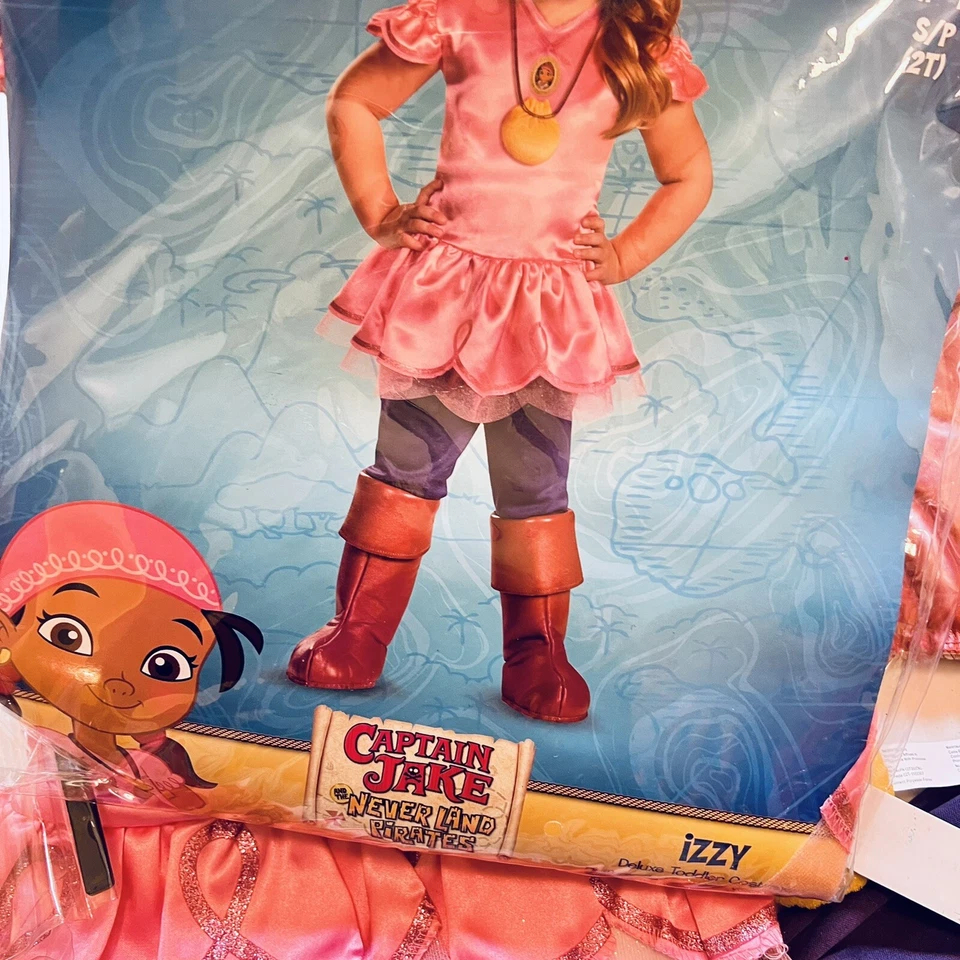 Disney Junior Izzy Niña Disfraz Jake y los Piratas del País de Nunca Jamás Talla 2T NUEVO Foto 4 de 4