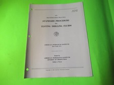 API RECOMMENDED PRACTICE STANDARD PROCEDURE FOR TESTING BOOKLET OIL DRILLING