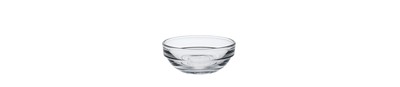 Made In France Lys Stackable Glass Bowl (Set of 4), 1 oz., 2.3 Inches, Clear