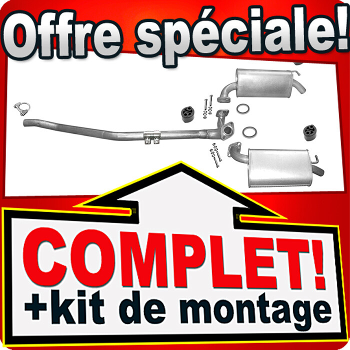 Ligne pot d'échappement Mazda 6 essence avec silencieux atténuateur de vibrations