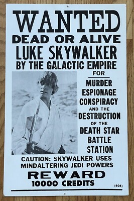 【3/22迄特価】ルーク ベスト Luke Best 原画 紙版画 フレーム込 RARE STAR WARS VINTAGE LUKE SKYWALKER WANTED POSTER CARDBOARD SIGN