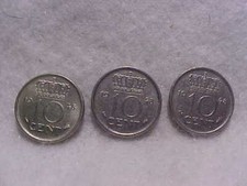 NETHERLANDS 10 CENT 1948 (3) 1950 (4) 1951 (1) 1955 (1) Bonus 1951 25 Cent