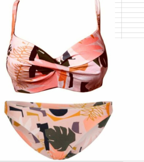 Bikini CHANTELLE Femilet Tahití Estribo Talla 70F + 38 Slip, Reino Unido 32E + S Melocotón