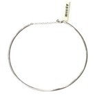 14k white yellow gold 3mm domed omega Necklace 15.1g extender 16" 18" Reversible — photo 1