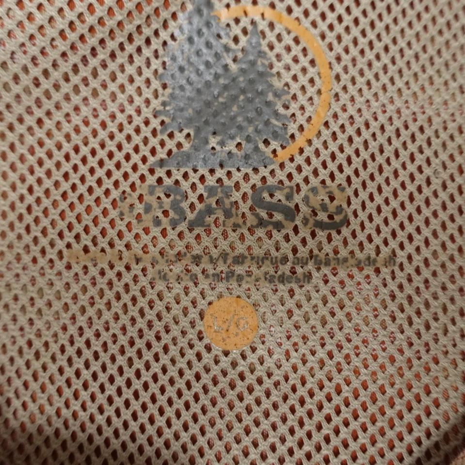 G.H. Bass & Co. Fishing Shirt Men's Large Orange Plaid Mesh Lined Button-Up - Image 3 of 4