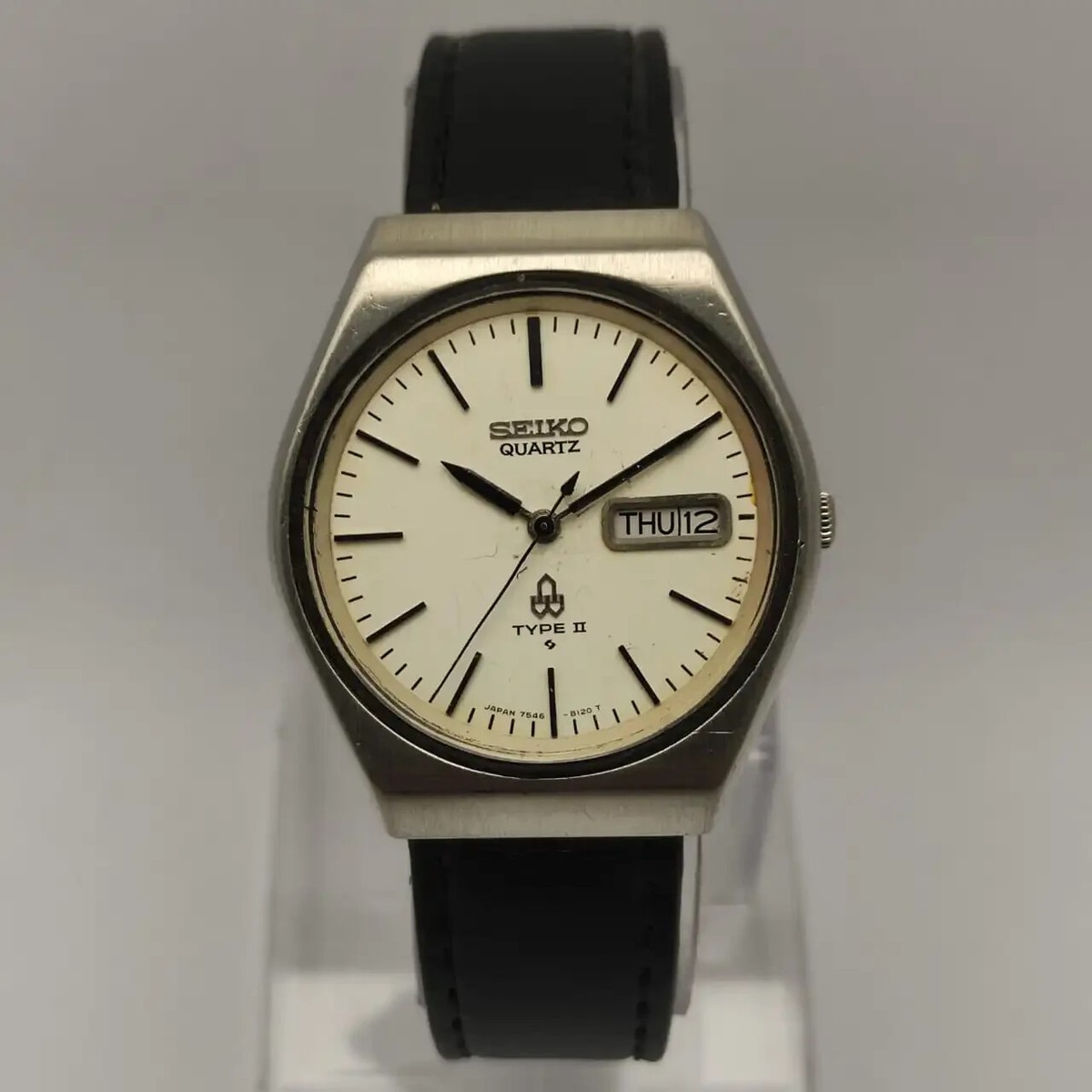 Seiko Type II Quartz 7546-810A Day/Date Vintage Men's Watch | eBay
