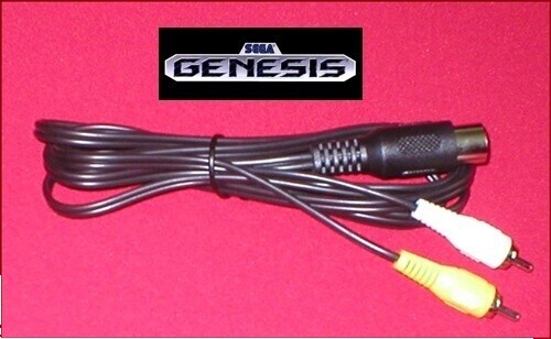 2 Cavi Audio/Video RCA Per SEGA Genesis 1, Master System 1, Neo Geo AES - Old Skool 6ft