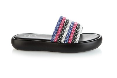 Authentic Marino Fabiani Italian Designer Sandals New Collection Black
