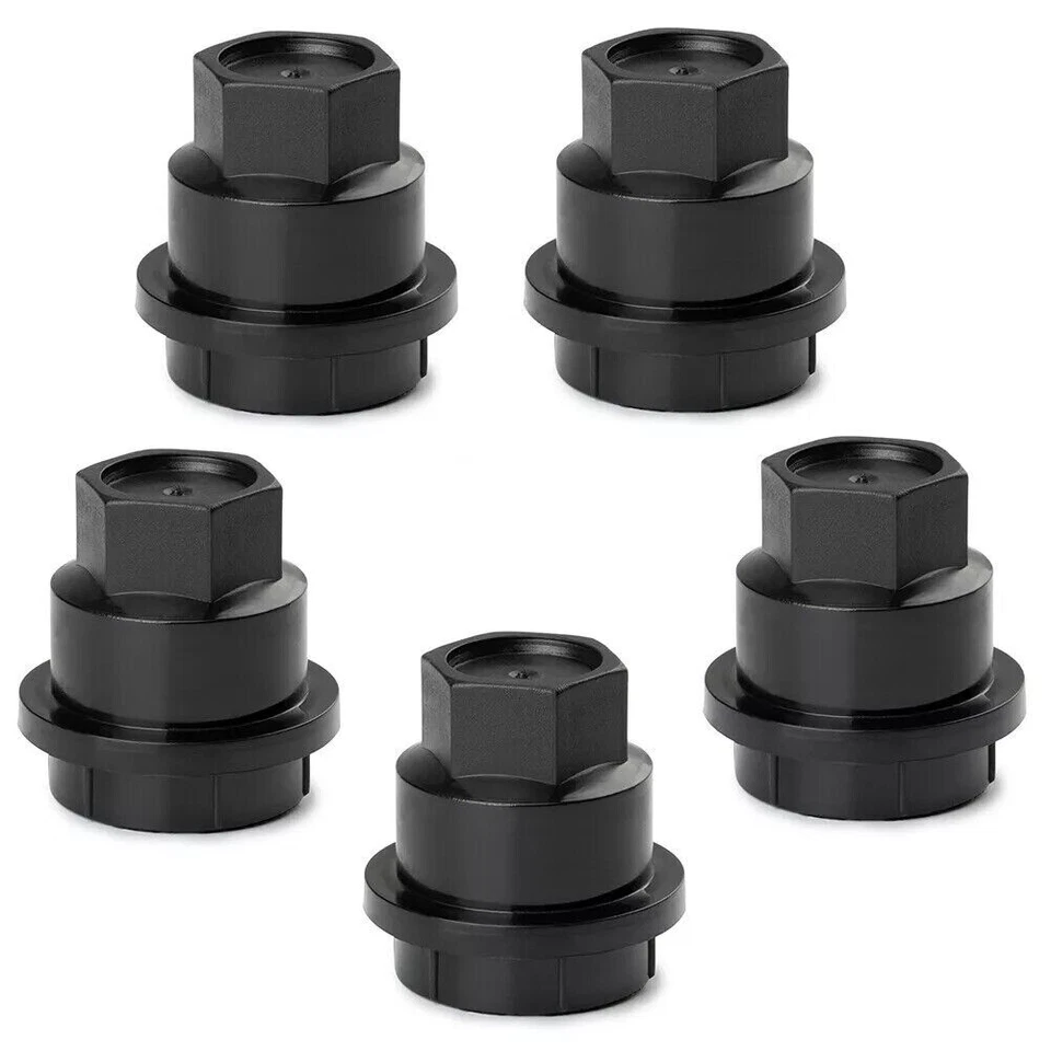 5 piezas 15661036 para GMC Jimmy Sonama Chevrolet S10 Blazer negro tuerca cubiertas tapa Foto 3 de 4