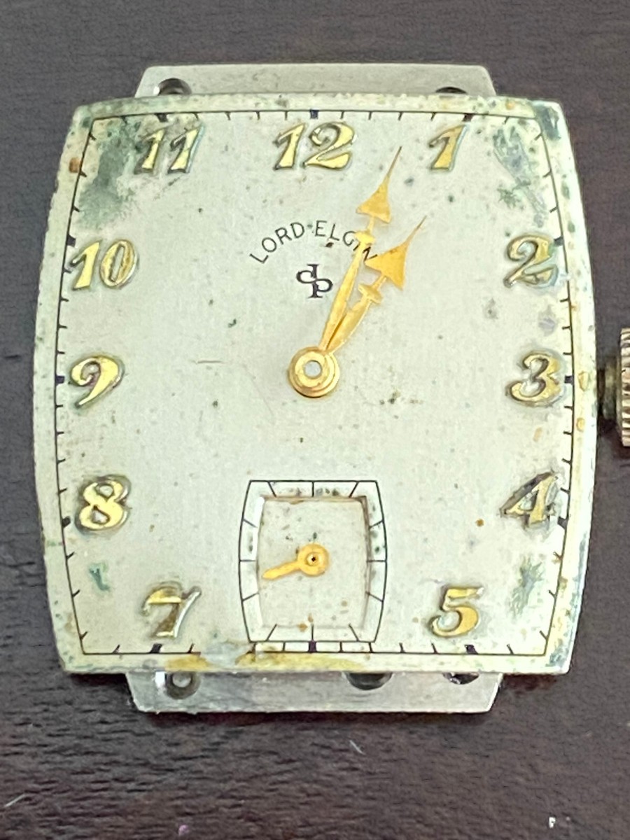VINTAGE MEN'S LORD ELGIN WRIST WATCH, CAL. 559, KEEPING TIME, 21