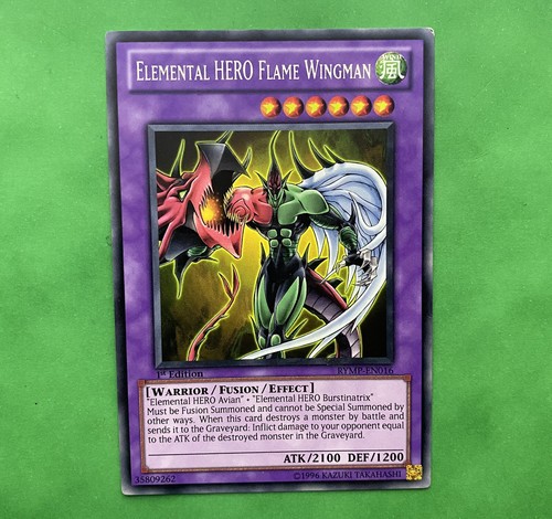 Yu-Gi-Oh! Elemental HERO Flame Wingman RYMP-EN016 Rare 1st Edition LP - Foto 1 di 2