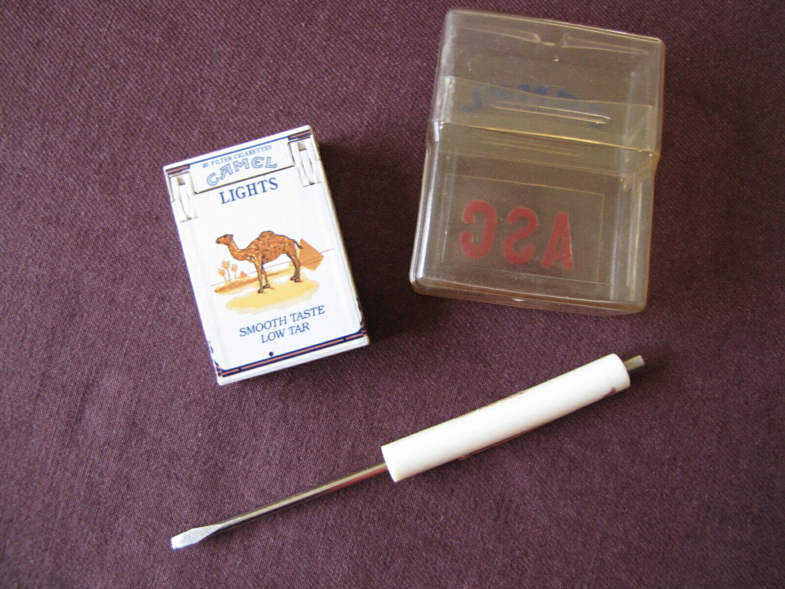 CAMEL Lighter- Case & Mini Screwdriver - Lot of 3 Vintage Collectibles 