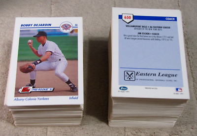 1991 Line Drive AA Minor League Baseball (Cards 351-650)  (Pick Choose Complete)