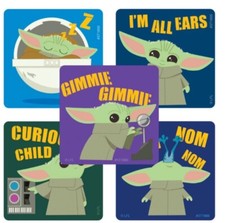 20 Mandalorian :The Child Baby Yoda Cuties Stickers Birthday Party Favors