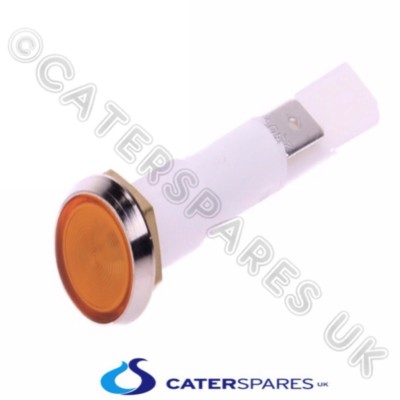 (NE47)LINCAT 10MM BERNSTEIN NEON BLINKER FÜR GITTER / FRITTEUSE / SOLIDE TOP RANGE