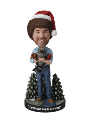 Holiday Bob Ross & Friends Christmas Royal Bobbles Bobblehead Collectible 2021