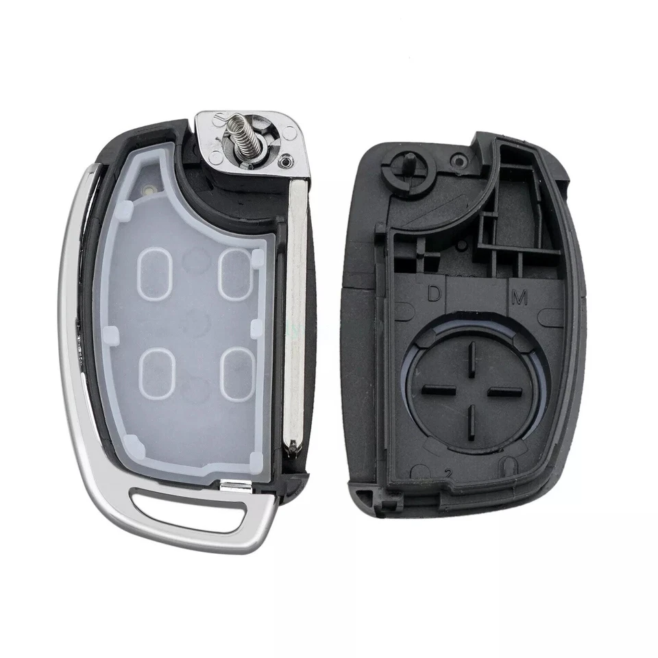 3 Button Flip Key Case Repair For Hyundai I10 I20 I40 IX35 Santa Fe Remote Fob - Image 3 of 4