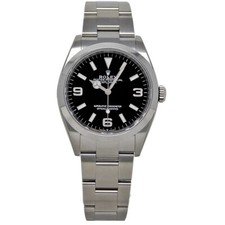 Rolex New Explorer 124270 Automatic Steel Domed Black Box/Papers/Warranty #RL556 2