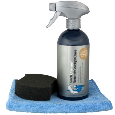 Koch Chemie Refresh Cockpit Care Cockpitpflege inkl.Schwamm & Tuch 