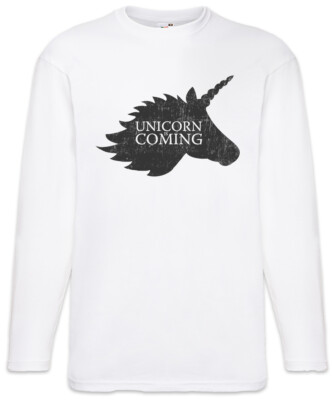 Unicorn Is Coming Herren Langarm T-Shirt Game Of Fun Unicorns Winter Thrones