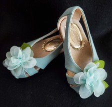 Joyfolie Pale Sky Blue Shoes Flower Girl Wedding Easter Pageant Sz 5 Toddler