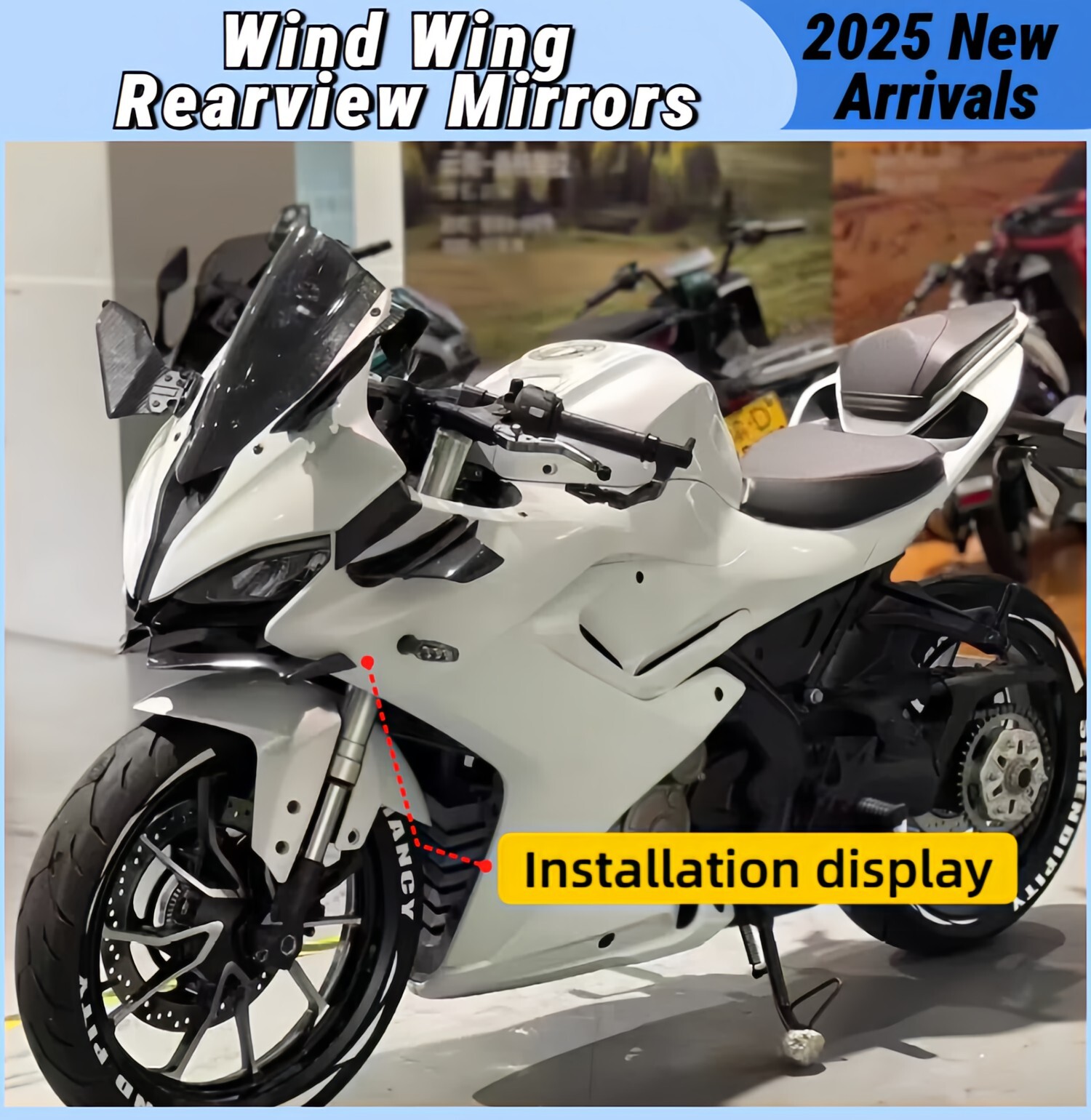 Forged Carbon Fiber Style Complete Wing Mirrors for Kawasaki Ninja 650 2018-2022