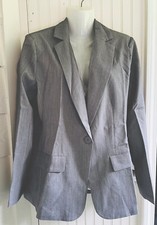 Women Blazer Coat Suit Long Sleeve Office Business Casual Jacket /Large/Grey
