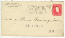 1903 Meridian Mississippi Nation Bank to Anheuser Busch Brewing Co St Louis MO