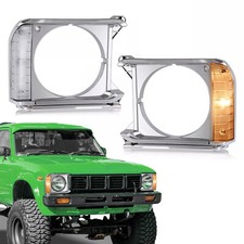 Left Right For Toyota Pickup Rwd 79-81 Chrome Headlight Bezel Door Wturn Signal Left Right For Toyota Pickup Rwd 79-81 Chrome Headlight Bezel Door Wturn Signal