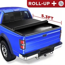 5.3FT Soft Roll Up Tonneau Cover Truck Bed Cover For 2000-2004 Dodge Dakota