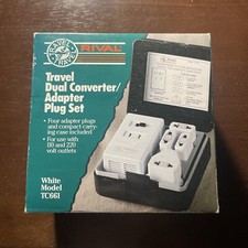 Rival TC661 Travel Dual Converter/Adapter Plug Set White Model