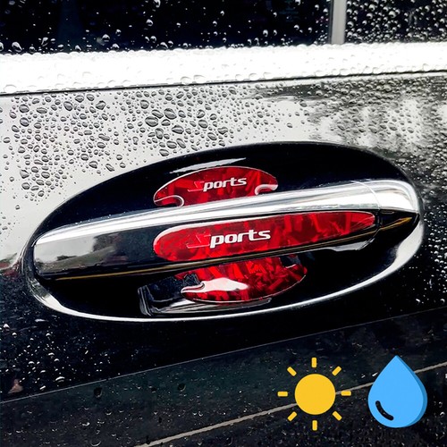8Pcs Car Accessories Door Handle Bowl Scratch Protective Decal Sticker Universal - Foto 11 di 17