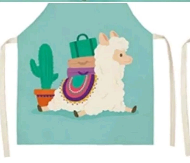 Alpaca Apron Unisex Kitchen Bib with Adjustable Neck Cooking Baking Hosting - Image 2 of 3
