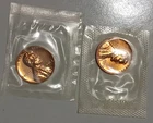 1957 and 1963 PROOF Lincoln Cents in Original Mint Cello