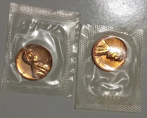 1957 and 1963 PROOF Lincoln Cents in Original Mint Cello