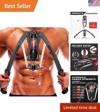 Compact 22-440lbs Arm Strength Trainer - Safe and Effective Hydraulic Exerciser