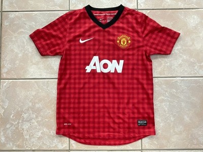 VINTAGE NIKE 2012 Manchester United Jersey YOUTH Medium AON Shirt