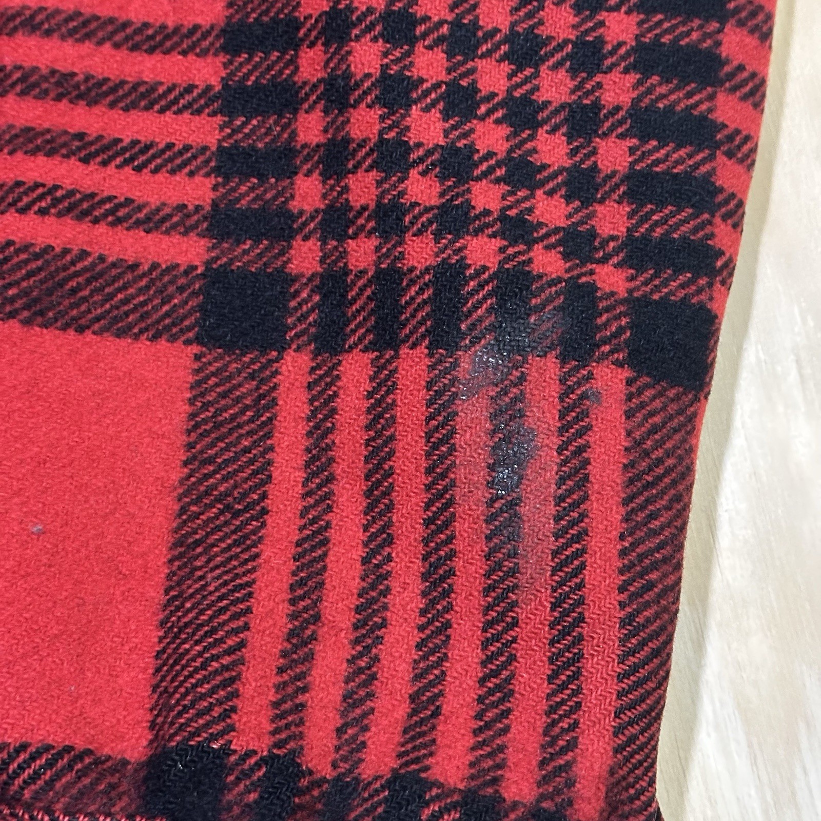 Vintage Pendleton Wool Coat Jacket Red Black Plai… - image 5