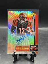2012 Topps Finest Mohamed Sanu Rookie On Card Auto Autograph Refractor #20/25. rookie card picture