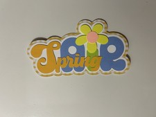Spring Air Scrapbook Title Handmade Paper Pieced Die Cut