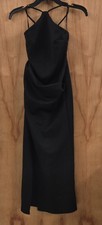ASOS BLACK HALTER NECK MAXI DRESS OPEN BACK