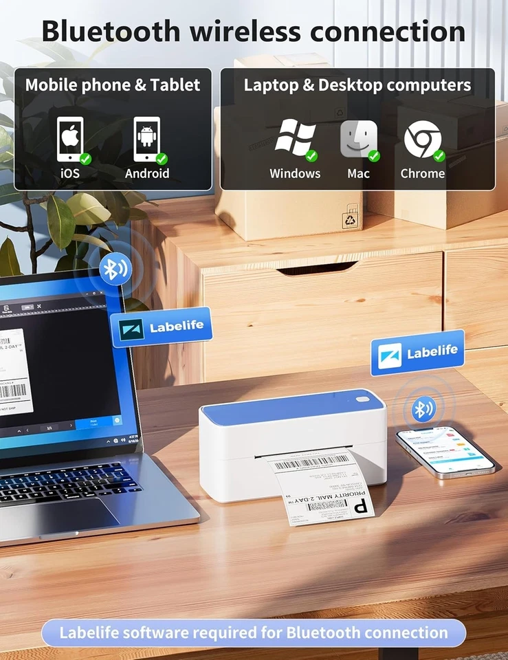 High-Speed Wireless Label Printer for 4x6 Shipping - Ideal for eBay & UPS - Image 4 of 4